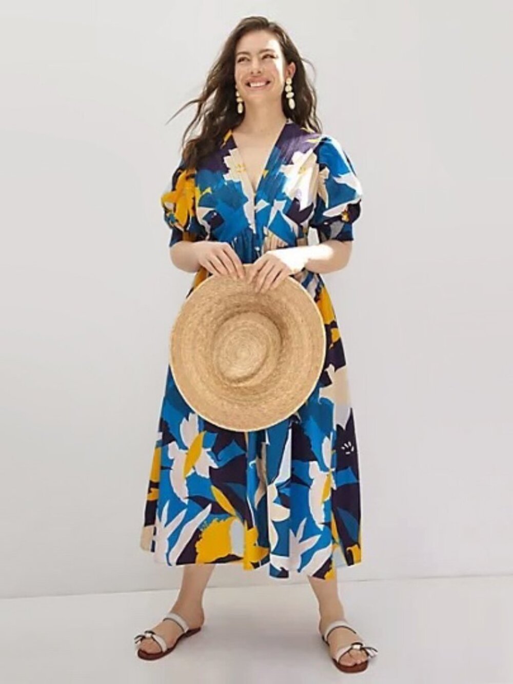 ANTHROPOLOGIE | 100% Cotton Ronika Botanical Maxi Dress | NWT - Picture 4 of 9